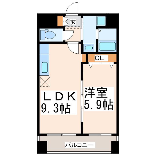 スプランドゥール新屋敷(1LDK/7階)の間取り写真