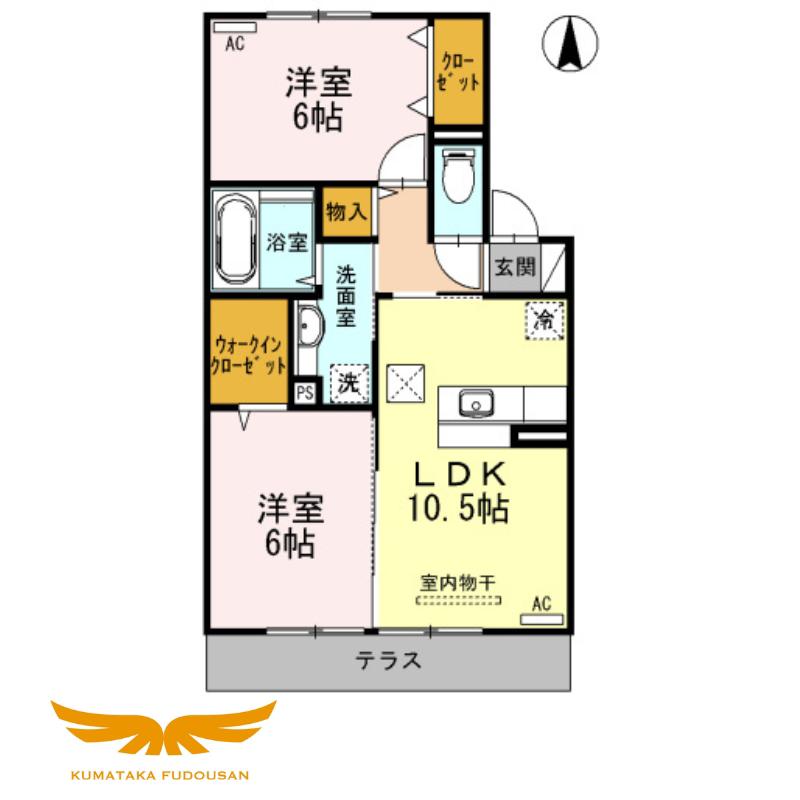 クレール・T(2LDK/1階)の間取り写真