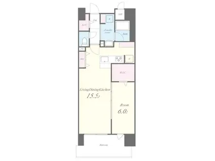 ラ フェリーチェ 難波(1LDK/3階)の間取り写真