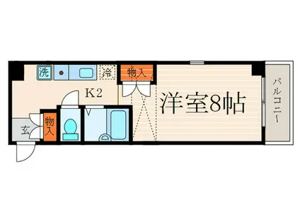 ベルシーズ(1K/4階)の間取り写真