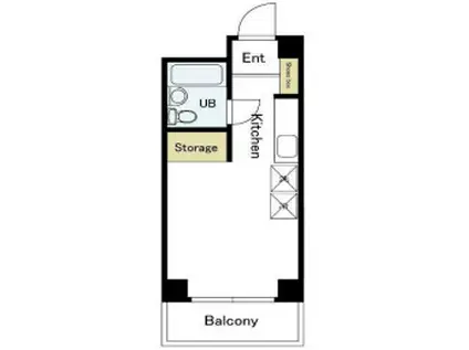 ハウズィズ椋の樹(ワンルーム/2階)の間取り写真
