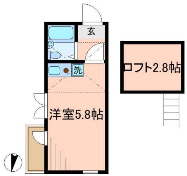 コンフォルト浅草(ワンルーム/3階)の間取り写真