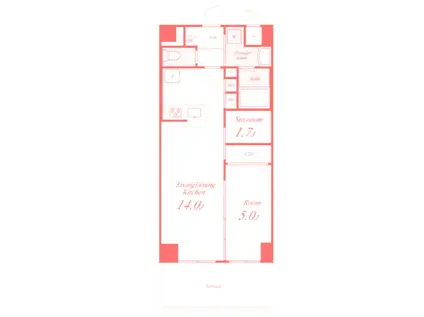 ルミナーレ・テラス二俣川(1LDK/4階)の間取り写真