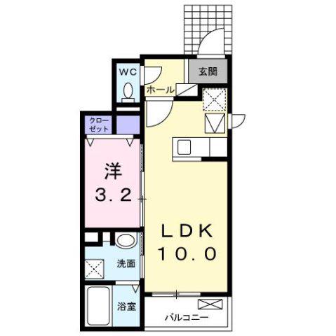 ピコラ CASA(1LDK/1階)の間取り写真