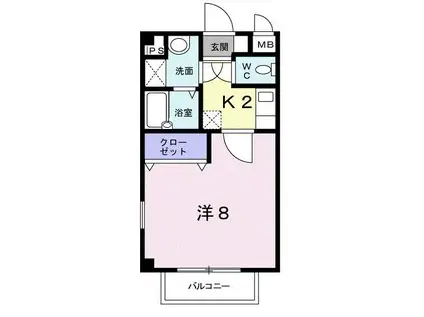 ブランシェ(1K/2階)の間取り写真