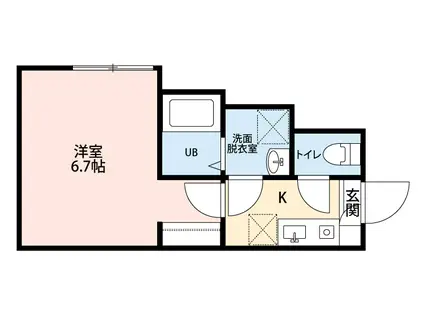 ホワイトパレット北烏山(1K/2階)の間取り写真