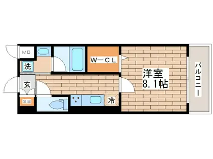 ブラン ピュール(1K/3階)の間取り写真
