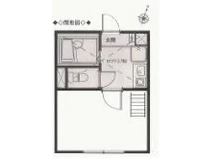 クラシェア大口(1K/3階)の間取り写真