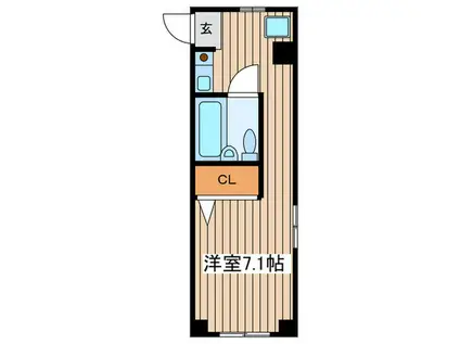 アムハイツ上北沢(ワンルーム/1階)の間取り写真