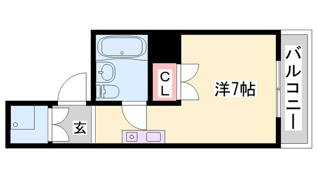 アマービレ朝霧(ワンルーム/3階)の間取り写真