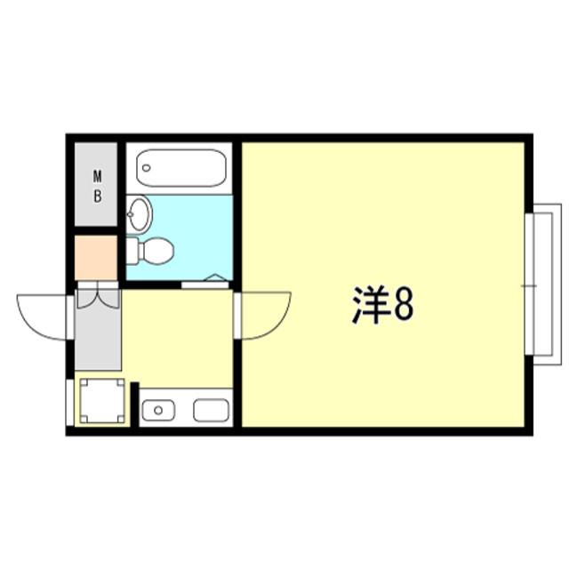 パル西明石(1K/3階)の間取り写真