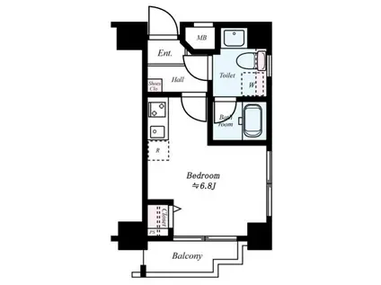 L-FLAT 板橋区役所前(1K/5階)の間取り写真