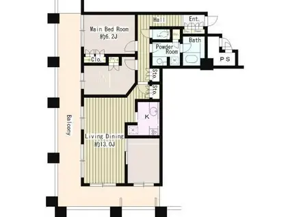 ディアマークスキャピタルタワー(3LDK/7階)の間取り写真