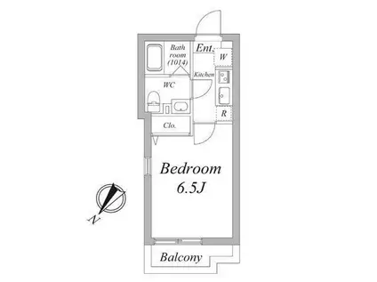 ラ・ルーチェ新小岩(1K/4階)の間取り写真