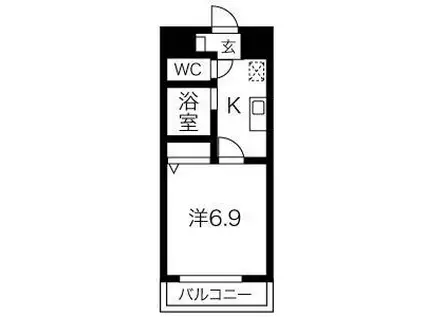 PRIMA(1K/1階)の間取り写真