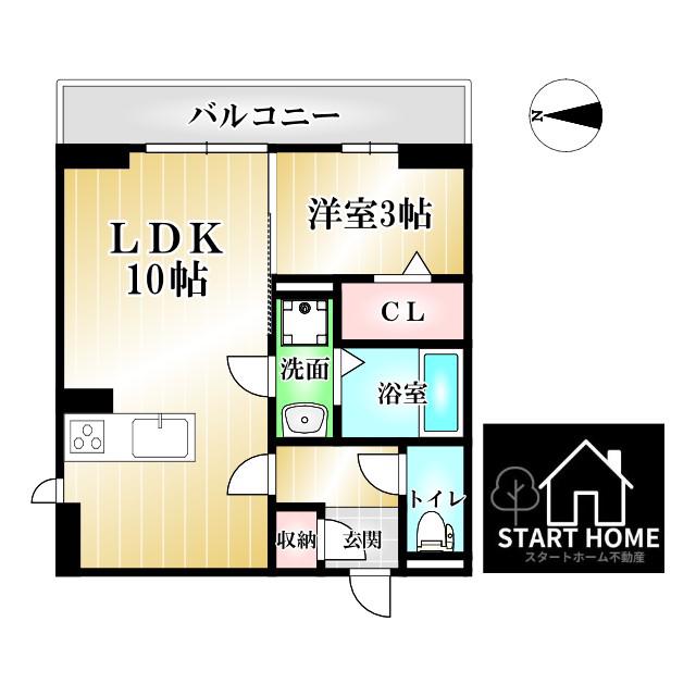 エル・ソル南庄町(1LDK/1階)の間取り写真
