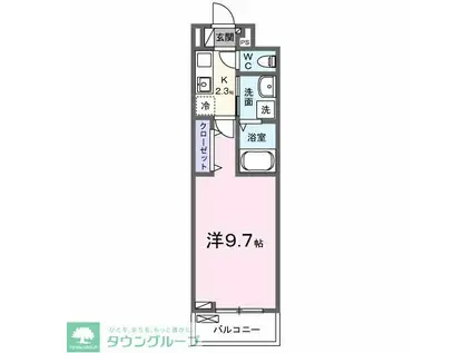 マホロバI(1K/3階)の間取り写真