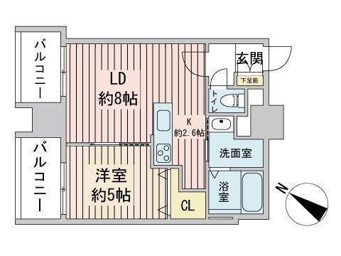 ECLAIR(1LDK/11階)の間取り写真