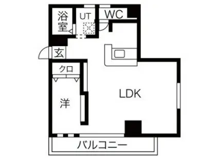 レジェンド南竹屋(1LDK/6階)の間取り写真