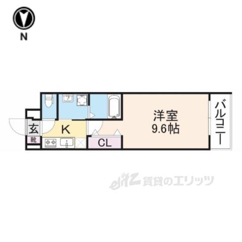 ハルズ HINODE(1K/3階)の間取り写真