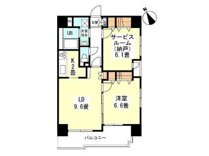 エクセルKSY(1SLDK/3階)の間取り写真