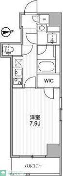 GRANDUO下北沢11(1K/7階)の間取り写真