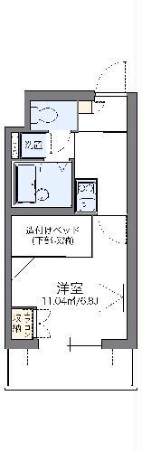 レオパレスシェル都III(1K/1階)の間取り写真