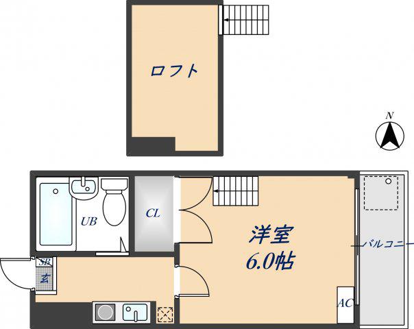 エスシー鴻池(1K/3階)の間取り写真