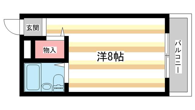 SKYマンション(ワンルーム/2階)の間取り写真