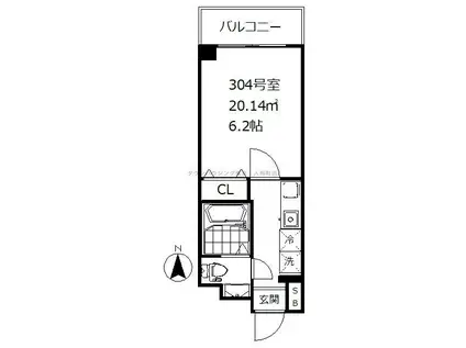 銀座アパートメントハウス(1K/3階)の間取り写真