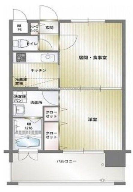 エンクレスト薬院Ⅱ(2K/7階)の間取り写真