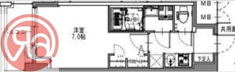 S-RESIDENCE阿波座BOUNCY(1K/5階)の間取り写真