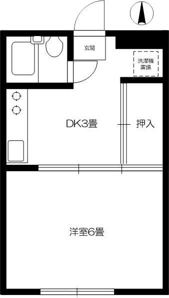 JOYJOYビル(1K/3階)の間取り写真