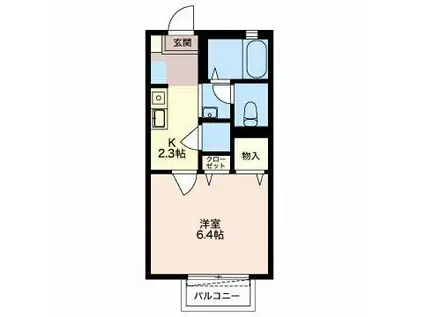ハイツエスペランサ(1K/2階)の間取り写真