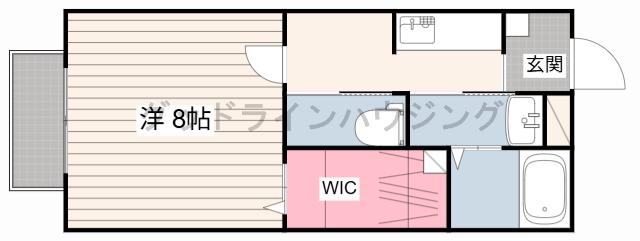 ヴィラージュ大開B棟(1K/1階)の間取り写真