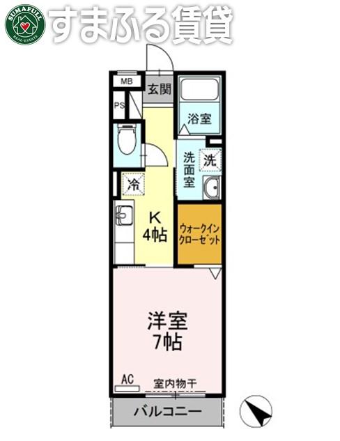 ラルーチェ(1K/3階)の間取り写真