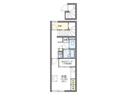 レオパレスサザン(1K/2階)の間取り写真