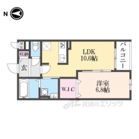 ヴェールフォンセ(1LDK/2階)の間取り写真