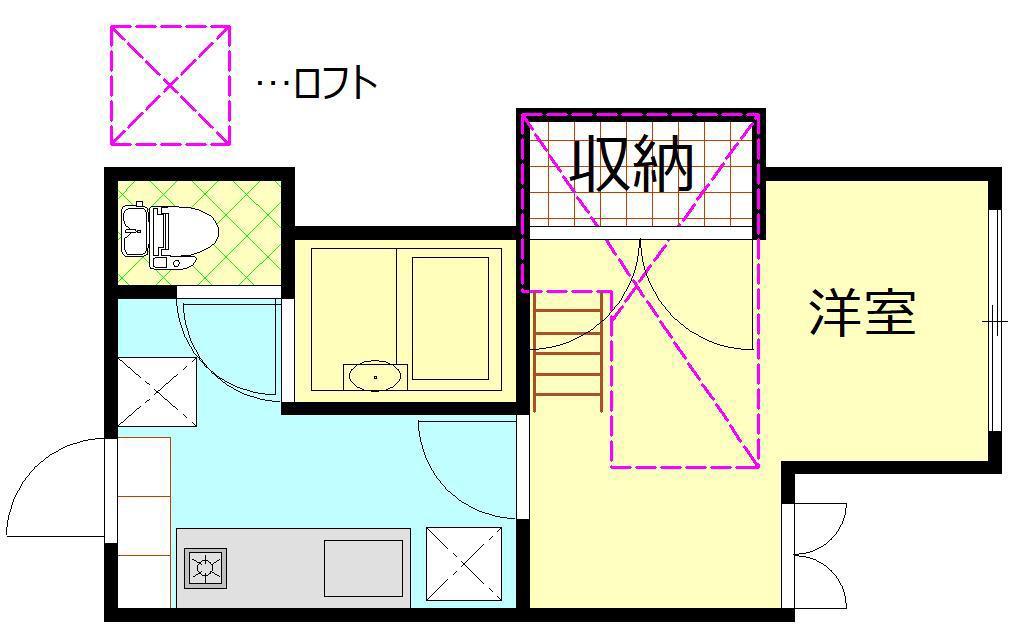アーバンコスモスII(1K/3階)の間取り写真