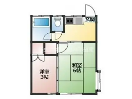 プラントハイツ(2K/1階)の間取り写真