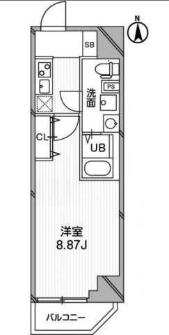 GRAN PASEO 高田馬場(1K/4階)の間取り写真