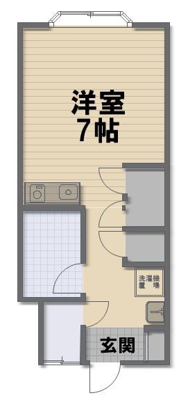 エムハイツ津の辺(ワンルーム/3階)の間取り写真