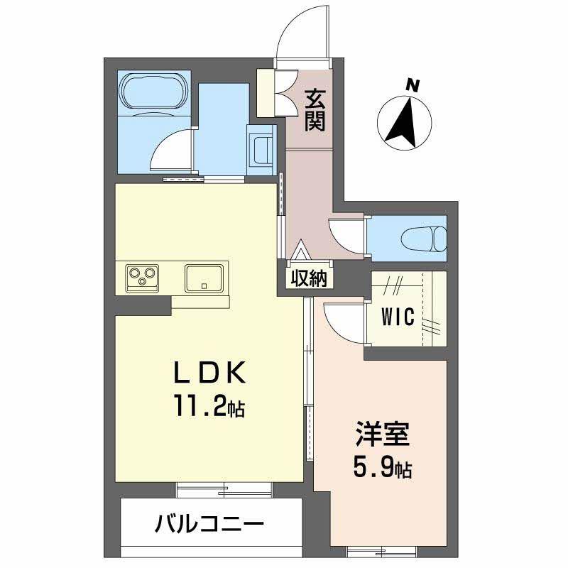 カノープス(1LDK/3階)の間取り写真