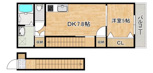 RIDERE光南(1DK/3階)の間取り写真