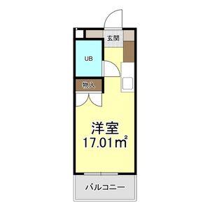 メゾンドコンフォール(ワンルーム/2階)の間取り写真