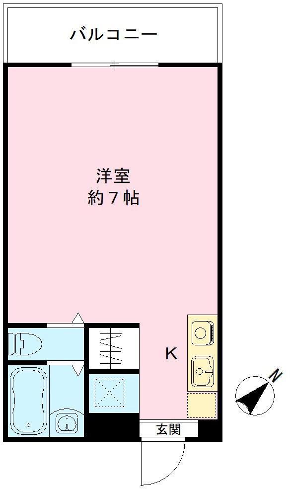 プレジール有瀬(1K/3階)の間取り写真