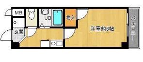 シングルマンション二見(1K/3階)の間取り写真