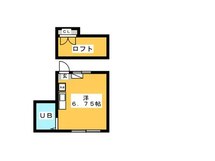 第2アドバンス国立(ワンルーム/2階)の間取り写真