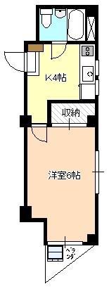 ハイムグレース(1K/2階)の間取り写真