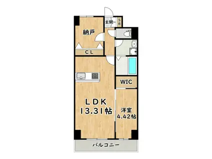 グルーヴ豊中レジデンス(2LDK/2階)の間取り写真